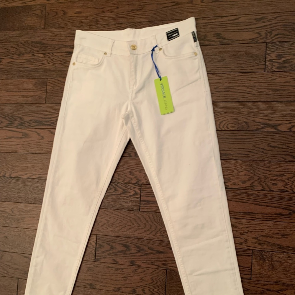 Versace white jeans